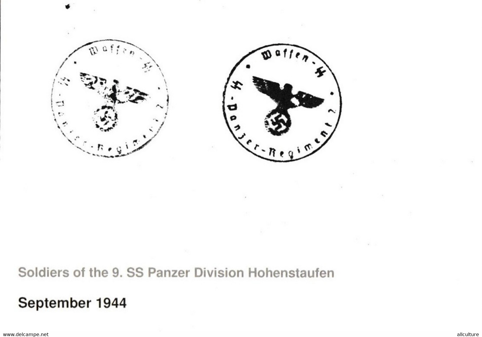 A7132 - SOLDIERS OF THE 9  SS PANZER DIVISION  HOHENSTAUFEN SEPTEMBER 1944 NAZI SOLDIER GERMAN - Weltkrieg 1939-45