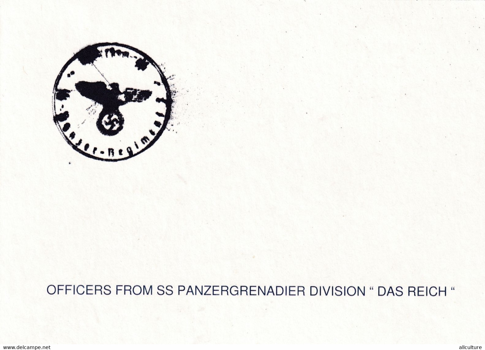 A7138 - OFFICERS FROM SS PANZERGRENADIER DIVISION " DAS REICH " NAZI GERMAN SOLDIER - Weltkrieg 1939-45