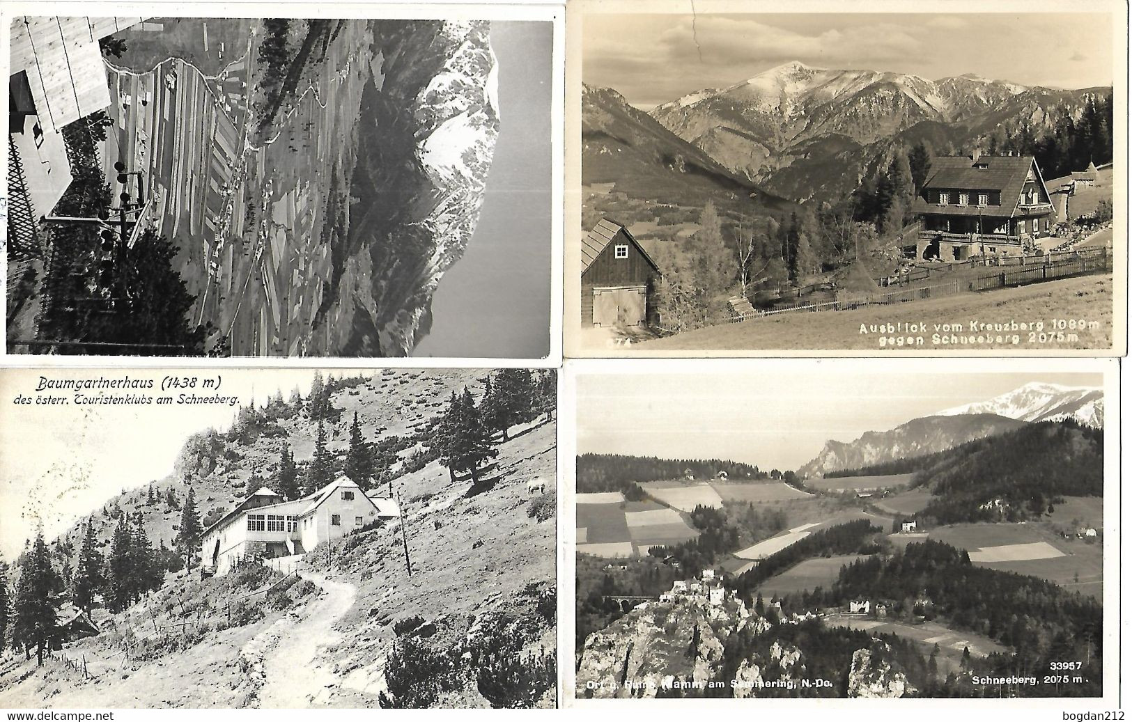 1915/57 - SCHNEEBERG , 4 Stk.  Gute Zustand, 2 Scan - Raxgebiet