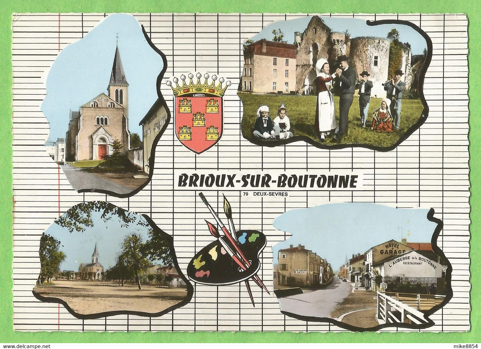 A150  CP  BRIOUX-sur-BOUTONNE  (Deux-Sèvres)   4 Vues  ... L'AUBERGE De La BOUTONNE  ...  +++++ - Brioux Sur Boutonne