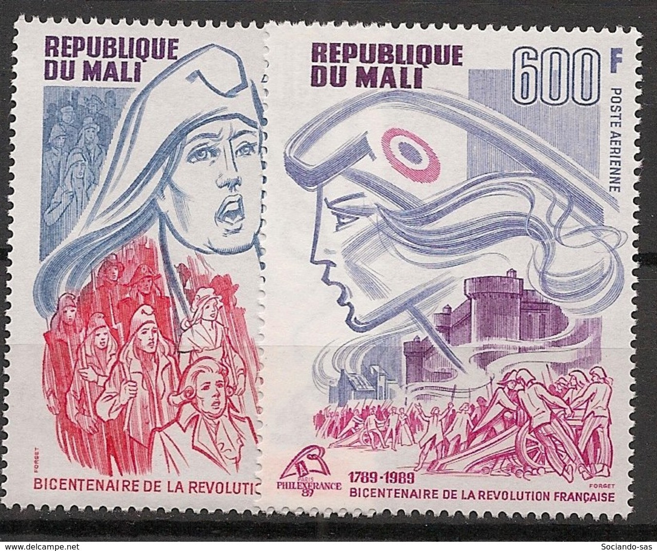 Mali - 1989 - Poste Aérienne PA N°Yv. 541 à 542 - Révolution Française - Neuf Luxe ** / MNH / Postfrisch - Franse Revolutie