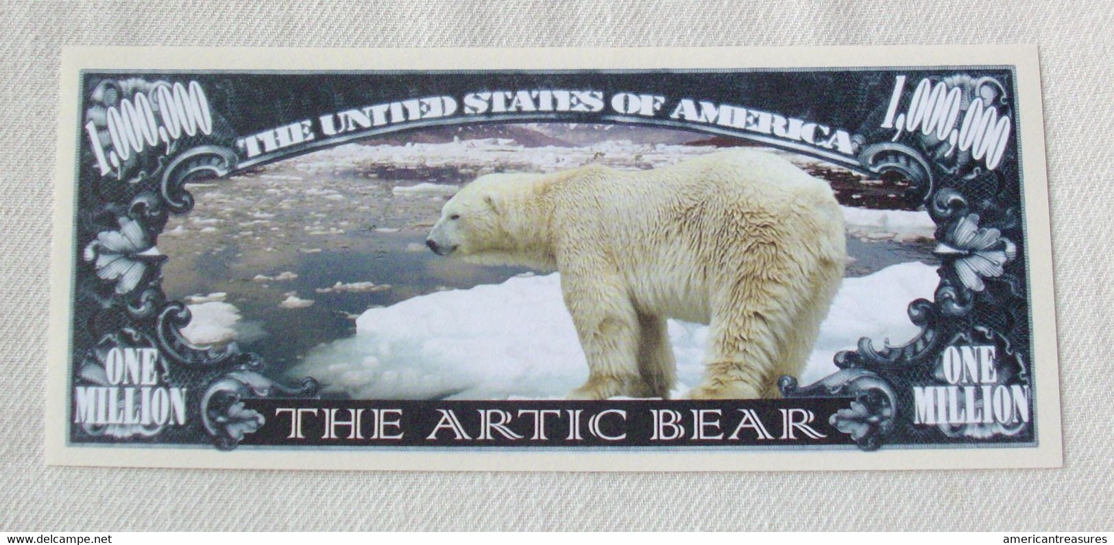 USA 'Polar Bear' 1 Million Dollar Novelty Banknote - Wildlife Series - UNC & CRISP - Altri – America