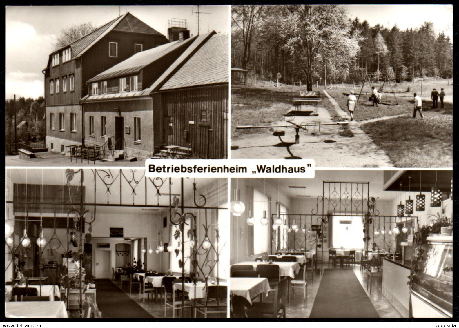 F2274 - Crottendorf Betriebsferienheim Waldhaus - Deutsche Post Cottbus - Innenansicht - Verlag Erlbach - Zschopau