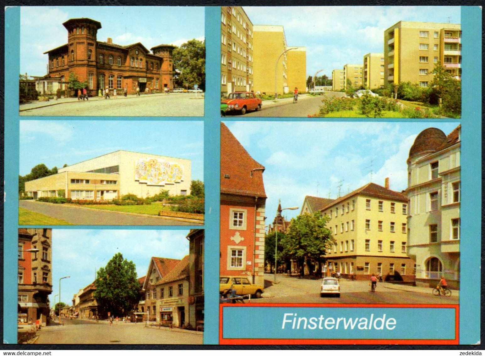 F2281 - TOP Finsterwalde HO Gaststätte Sängerstadt Sporthalle Bahnhof Neubauten - Verlag Bild Und Heimat Reichenbach - Finsterwalde