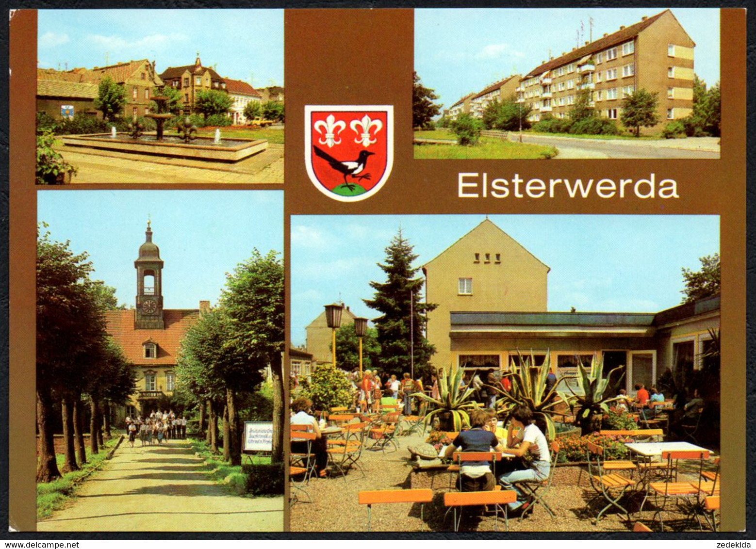 F2283 - TOP Elsterwerda Eiscafe Oberschule - Verlag Bild Und Heimat Reichenbach - Elsterwerda