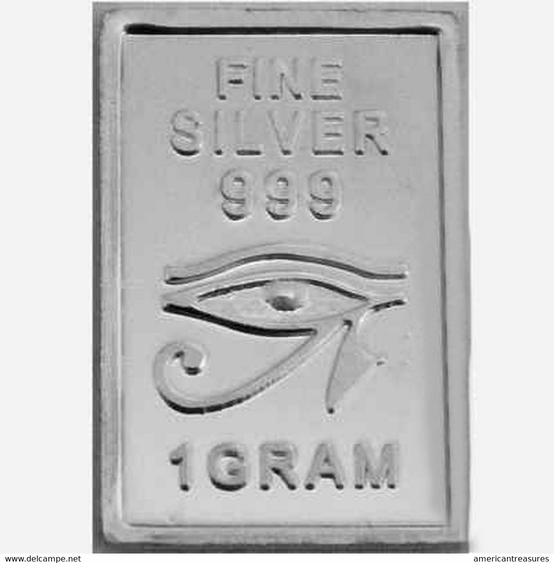 USA 1gr .999 Fine Silver Art Bar Egyptian 'Horus All Seeing Eye' - UNCIRCULATED - Other - America