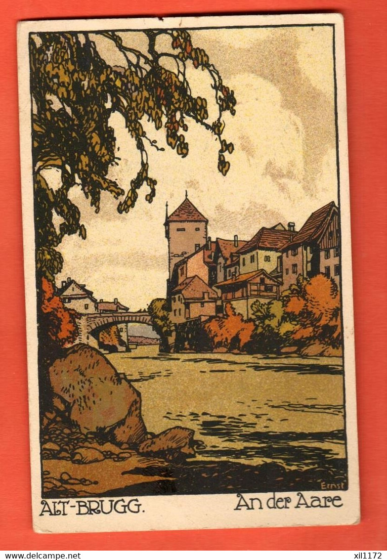 ZOOP-13  Litho  ALT-BRUGG  An Der Aare.  Stempel Militär-Post.  Gelaufen. Verlag Trüb - Brugg