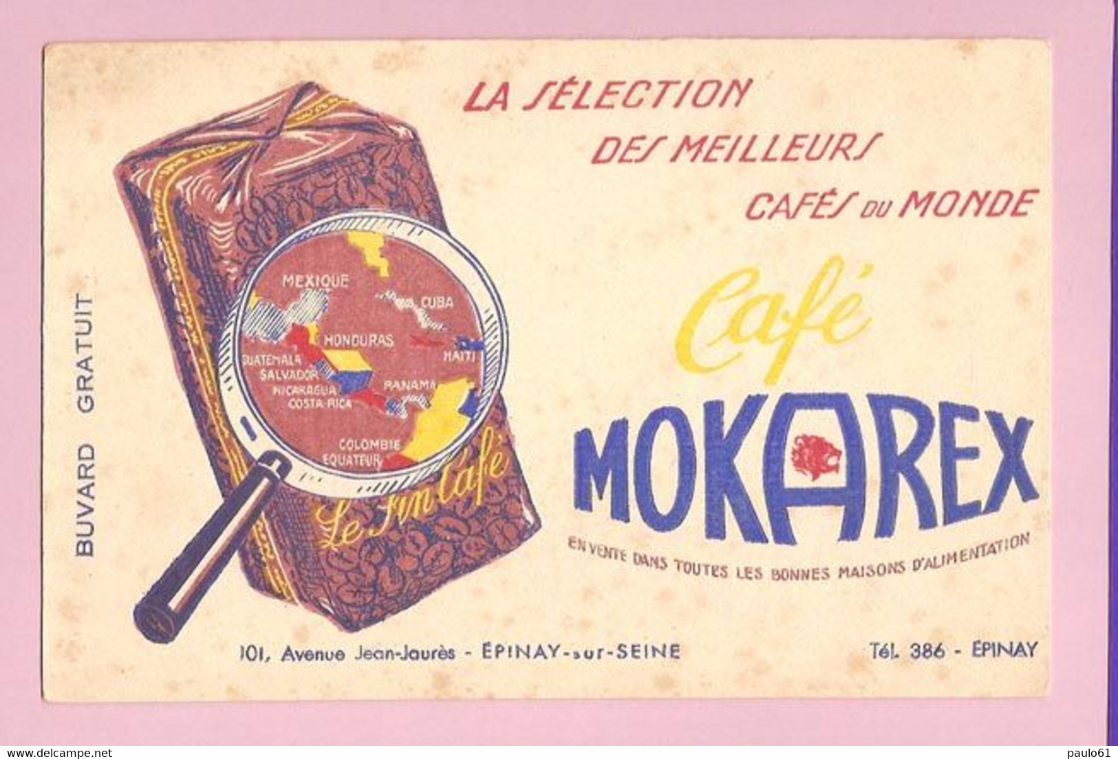 BUVARD   :Café  MOKAREX - Café & Thé