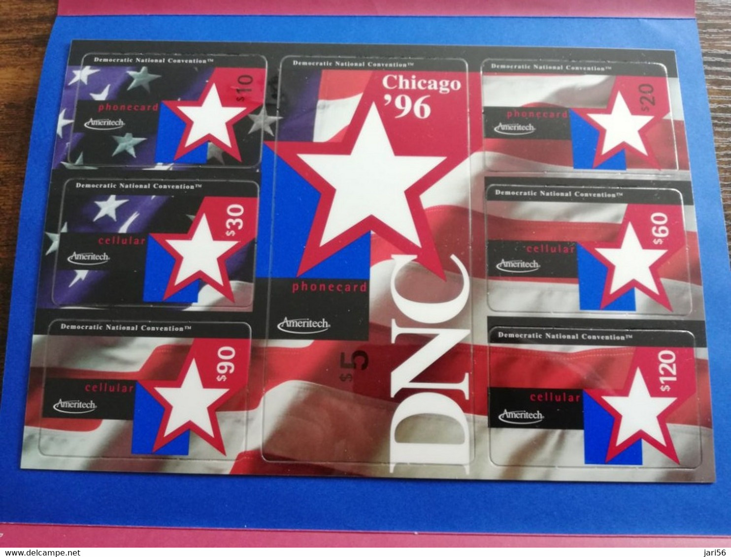 UNITED STATES DEMOCRATIC NATIONAL CONVENTION CHICAGO '96  7 CARDS /FOLDER    MINT   LIMITED EDITION ** 5637** - Colecciones