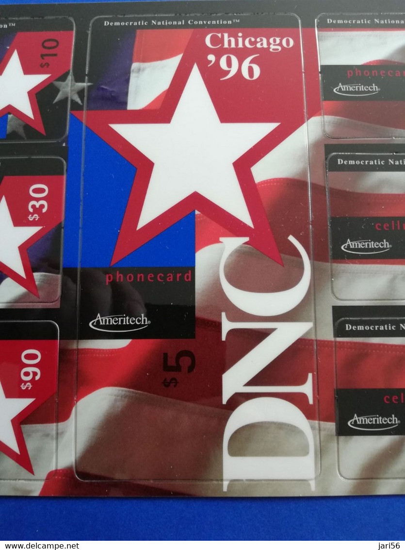 UNITED STATES DEMOCRATIC NATIONAL CONVENTION CHICAGO '96  7 CARDS /FOLDER    MINT   LIMITED EDITION ** 5637** - Collezioni