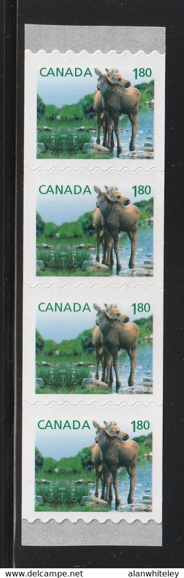 CANADA 2012 Definitives / Young Wildlife / Moose S/ADH: Strip Of 4 Stamps UM/MNH - Rollen