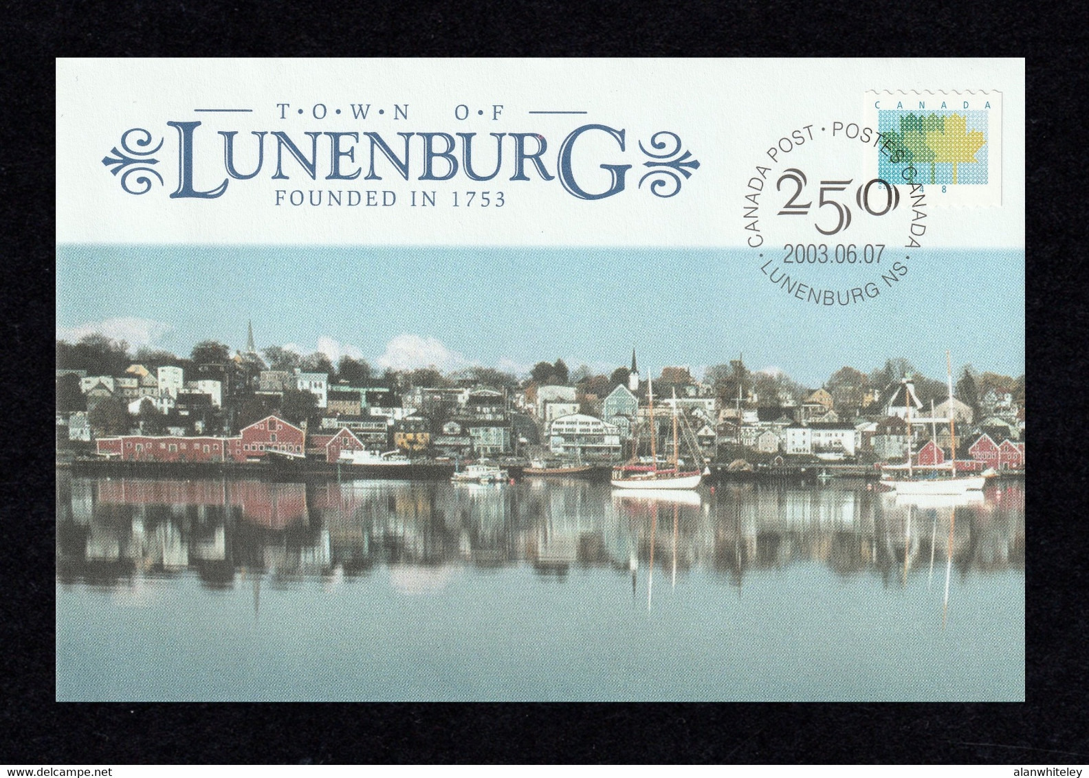 CANADA 2003 250th Anniversary Of Lunenburg: Souvenir Cover CANCELLED - Gedenkausgaben