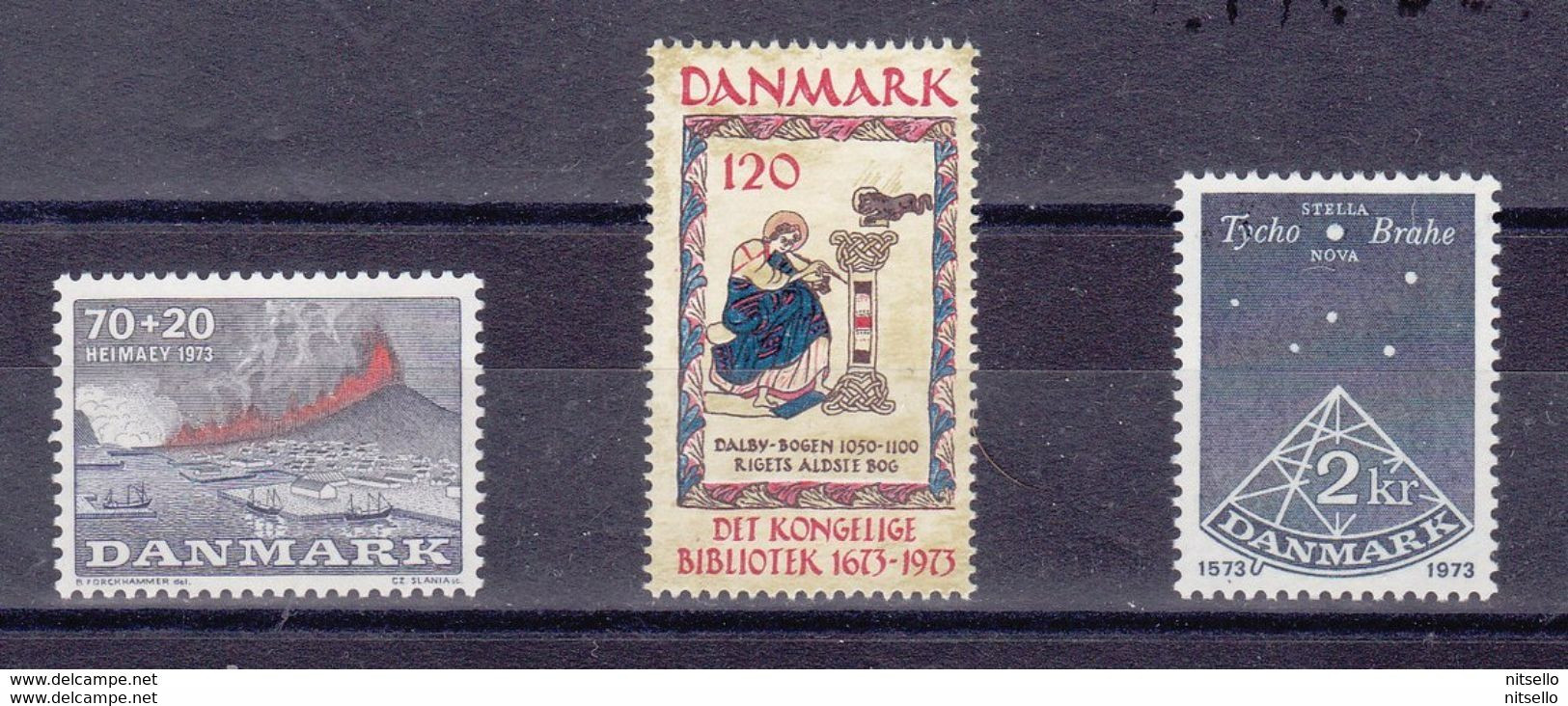LOTE  2208  ///   DINAMARCA 1973    YVERT N° 556-558 **MNH       LIQUIDATION!!!!!!! - Unused Stamps