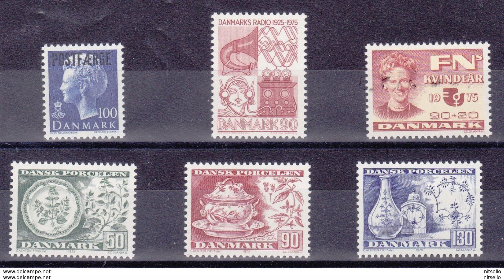 LOTE 2208  ///   DINAMARCA 1975    YVERT N° 589-591 +595-597 **MNH       LIQUIDATION!!!!!!! - Nuovi