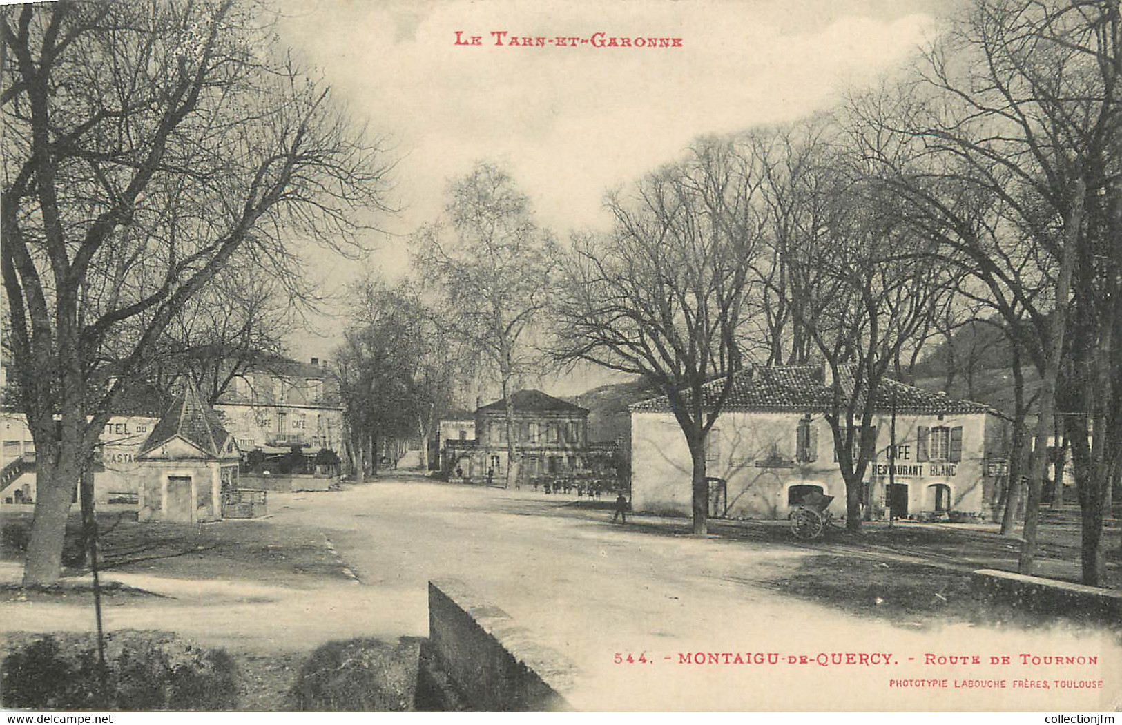 / CPA FRANCE 82 "Montaigu De Quercy, Route De Tournon" - Montaigu De Quercy