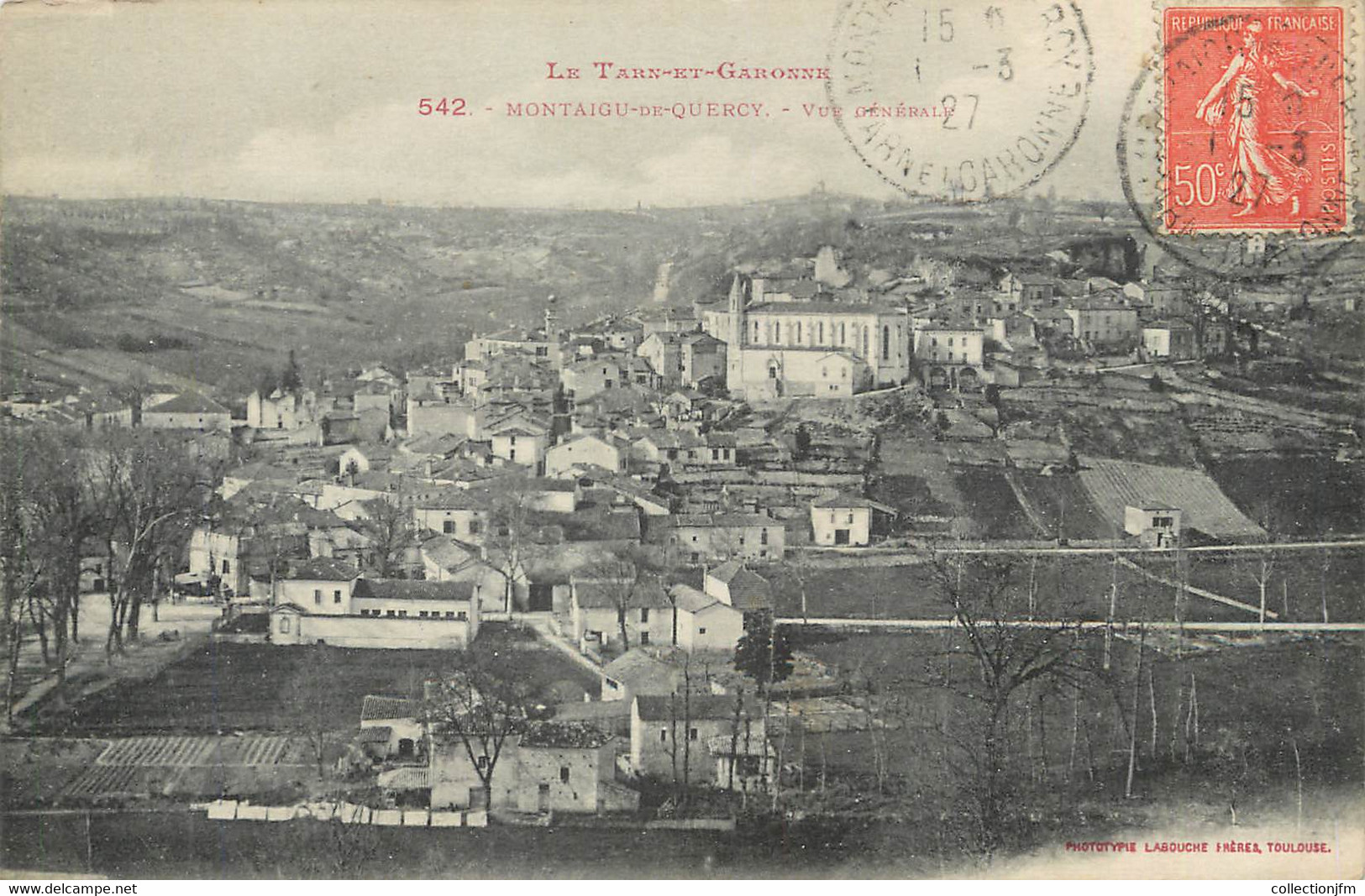 / CPA FRANCE 82 "Montaigu De Quercy, Vue Générale" - Montaigu De Quercy