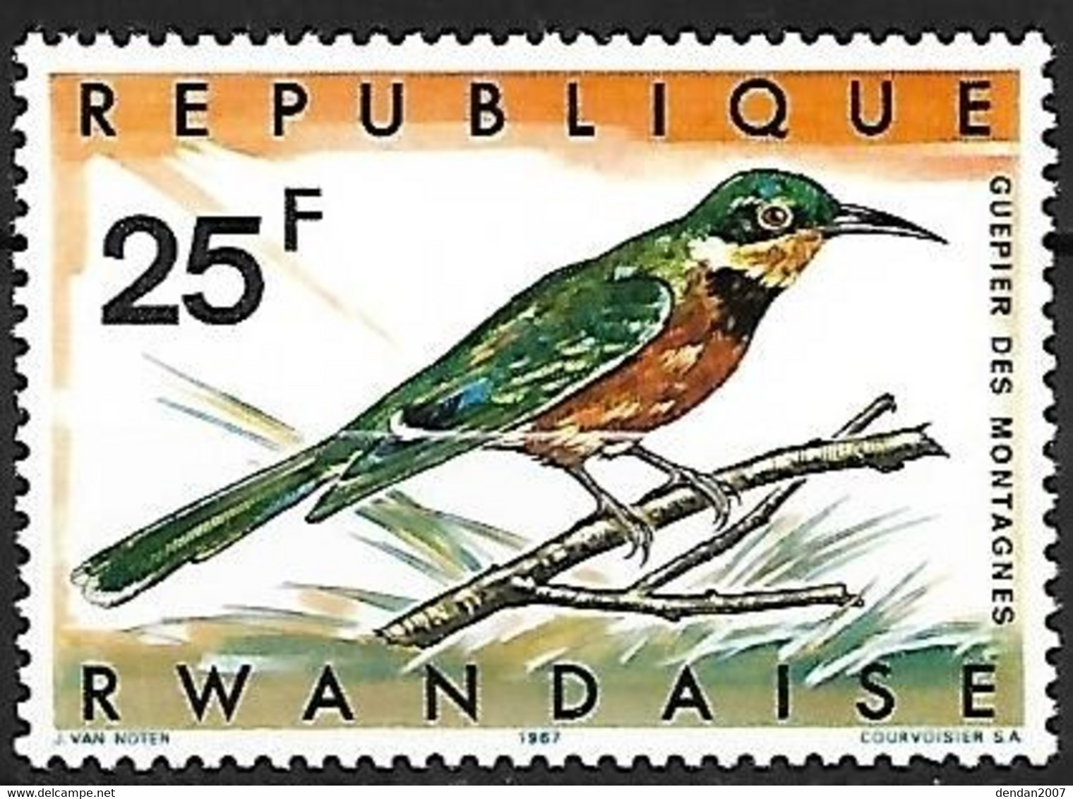 Rwanda - MNH **  1967 :   Cinnamon-chested Bee-eater  -  Merops Oreobates - Sonstige & Ohne Zuordnung