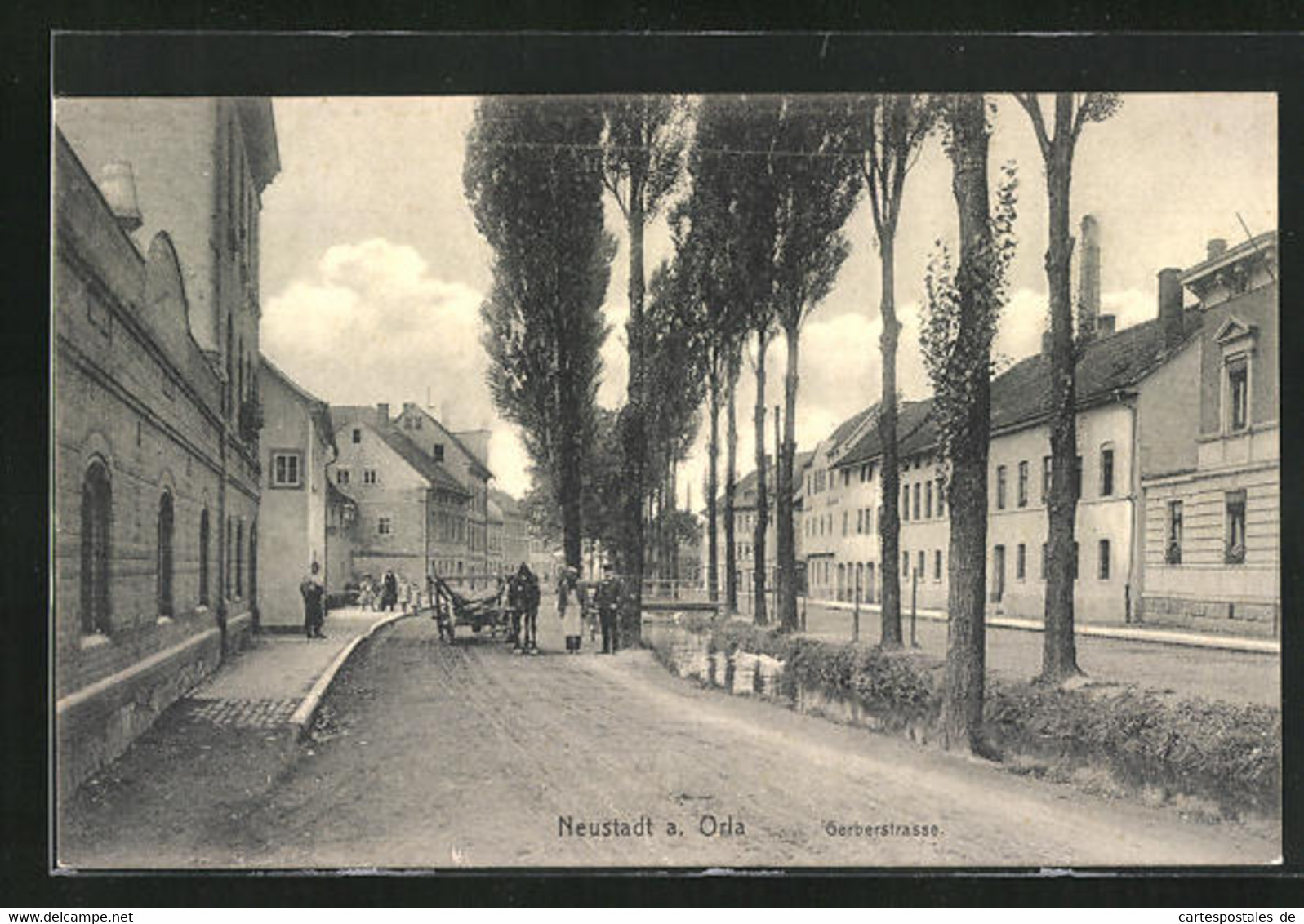 AK Neustadt / Orla, Gerberstrasse Mit Passanten - Neustadt / Orla