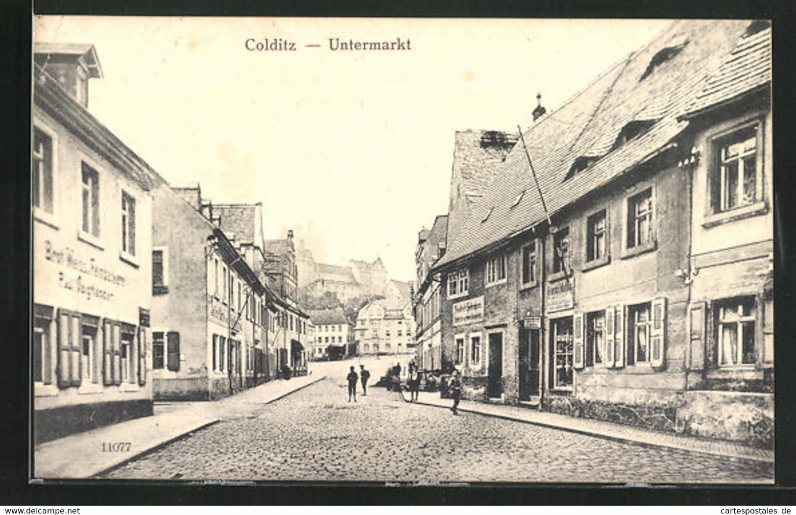 AK Colditz, Strasse Am Untermarkt - Colditz