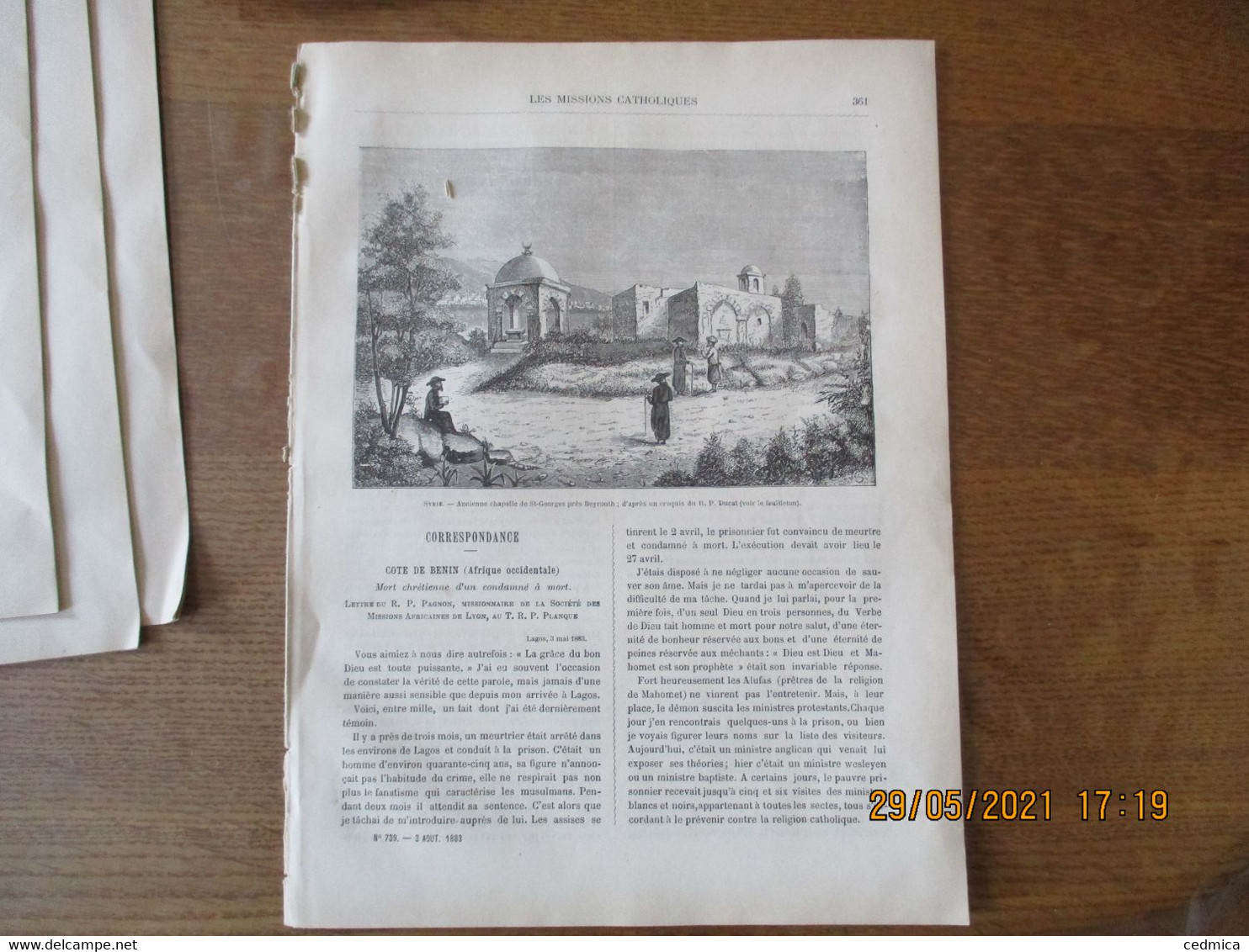 LES MISSIONS CATHOLIQUES DU 3 AOUT 1883 SYRIE,CARTHAGE,ANNAM,MISSION DE COCHINCHINE OCCIDENTALE....... - Riviste - Ante 1900