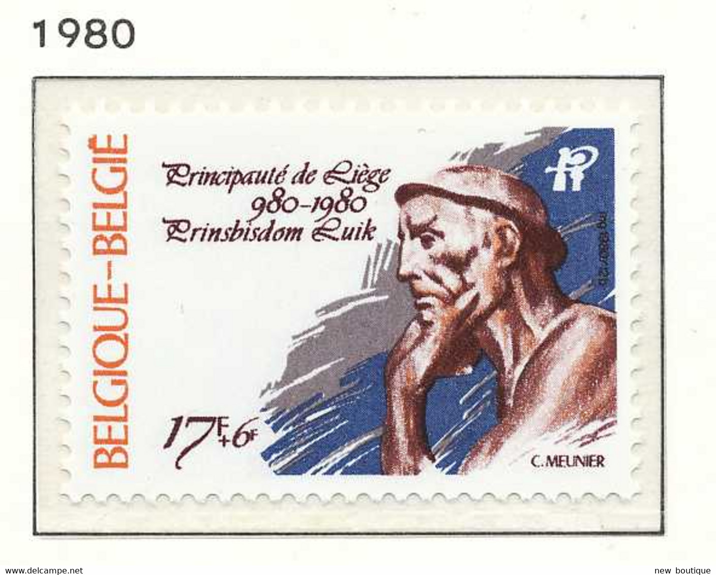 NB - [151977]SUP//**/Mnh-N° 1988, Millénaire De La Ville De Liège, Sculpture, Le Mineur, De Constantion Meunier, SNC - Unused Stamps