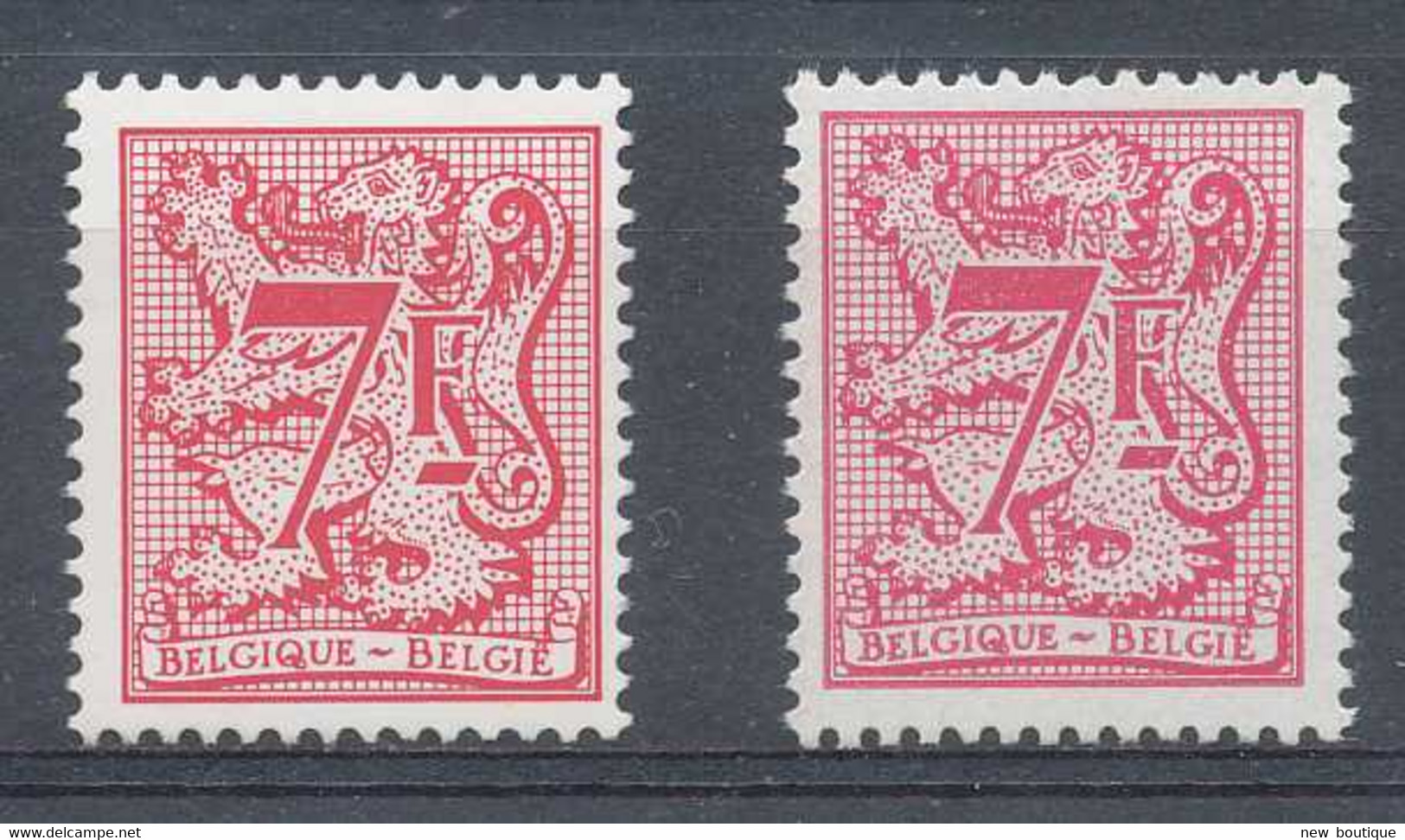 NB - [152151]TB//**/Mnh-N° 2051+P7, 7F Rouge, Lion Avec Banderole, Les 2 Gommes, Polyvalent Et Gomme Bleue, SNC - 1977-1985 Zahl Auf Löwe (Chiffre Sur Lion)