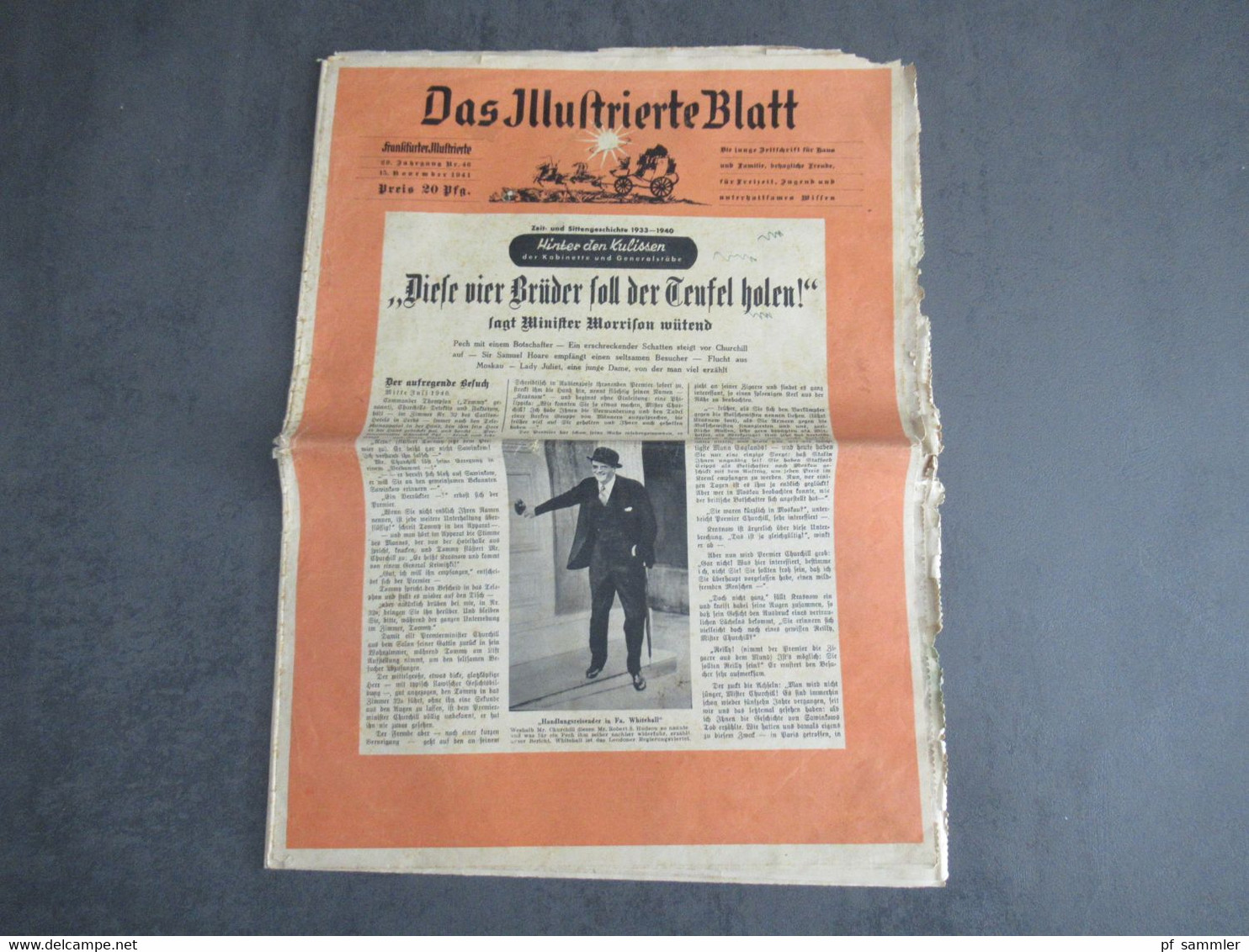 Zeitung Im 2. WK Vom 15.11.1941 Das Illustrierte Blatt / Frankfurter Illustrierte / Kriegspropaganda - Alemán
