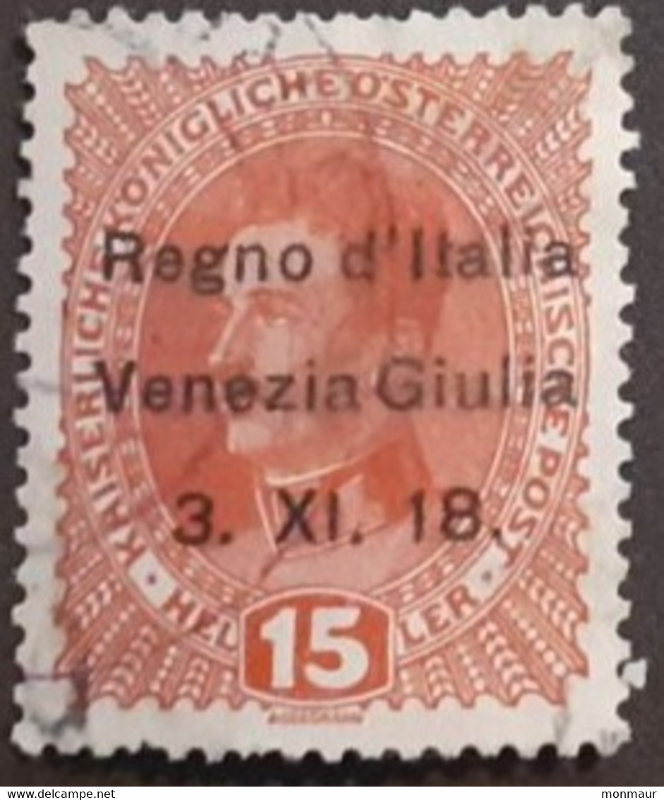 ITALIA REGNO TERRE REDENTE VENEZIA GIULIA 1918 CENT. 15 - Altri & Non Classificati