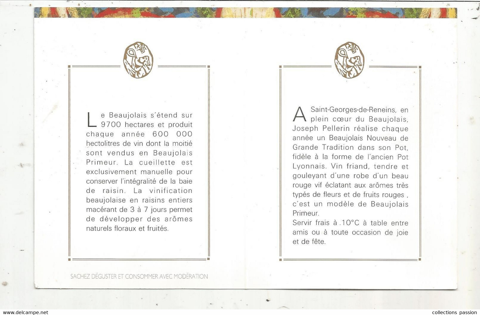 Publicité De Table De Restaurant , Tarif Au Verre , BEAUJOLAIS NOUVEAU , J. PELLERIN,69, St Georges De Reneins - Sonstige & Ohne Zuordnung