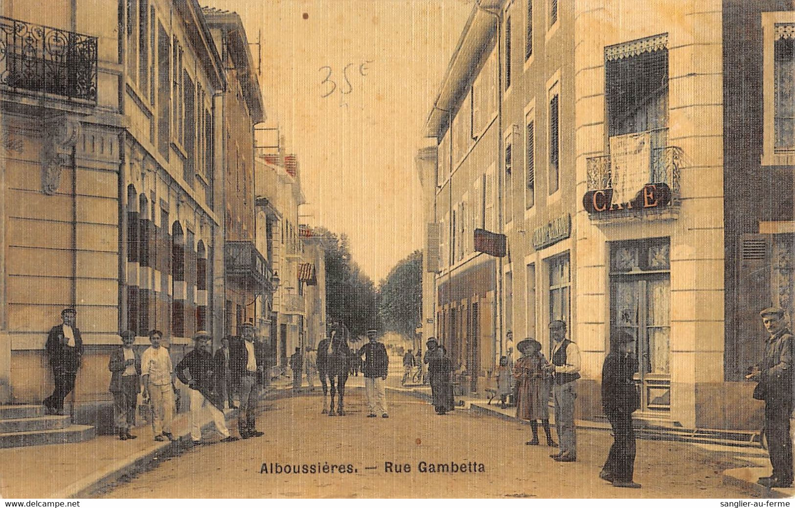 CPA 07 ALBOUSSIERES RUE GAMBETTA - Other & Unclassified