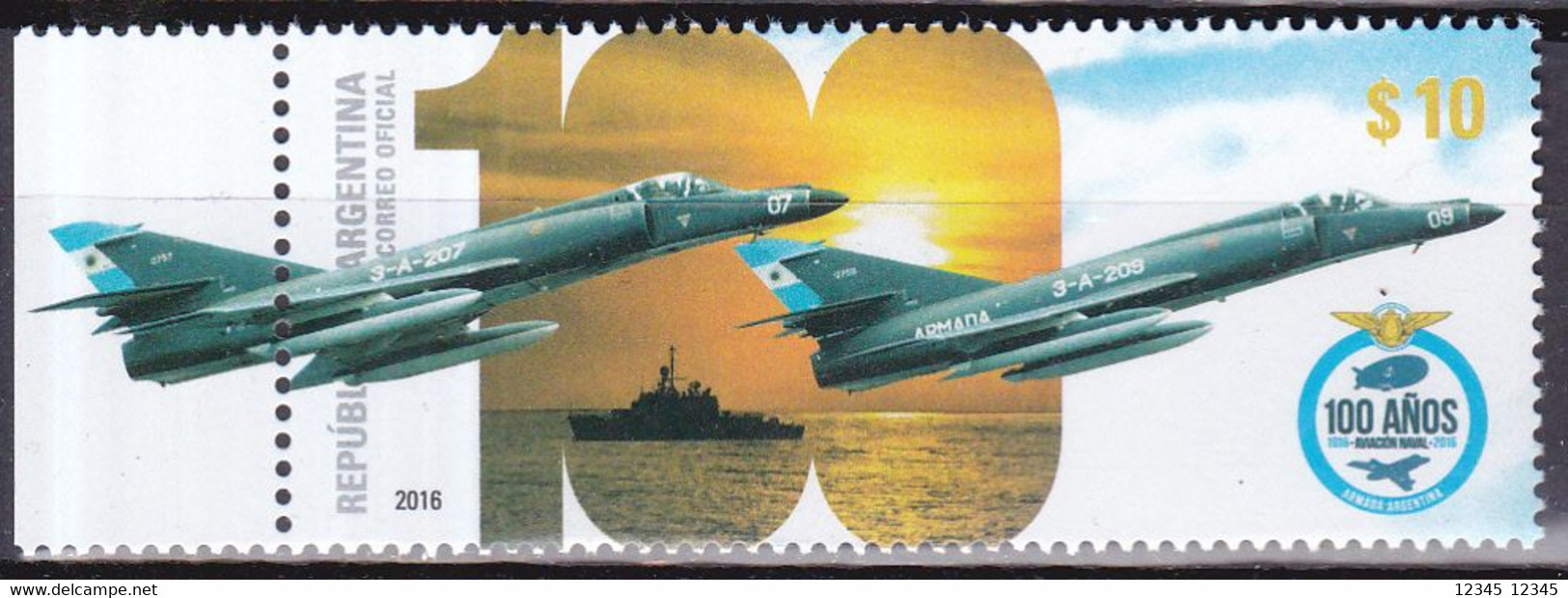 Argentinië 2016, Postfris MNH, Airplane, Ship - Ongebruikt