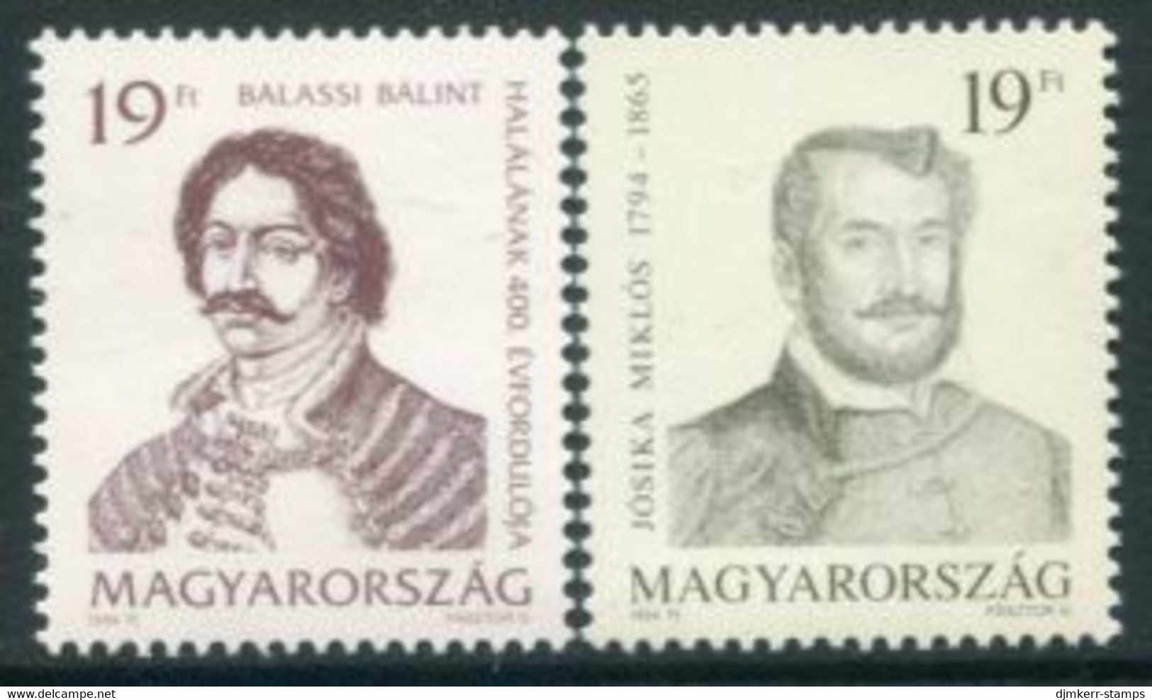 HUNGARY 1994 Literary Personalities  MNH / **.  Michel 4292-93 - Unused Stamps