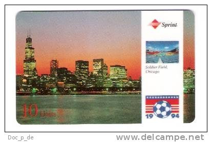 USA - Sprint - Prepaid Card - Football - Fussball - Soccer World Cup USA 94  - Soldier Field Chicago - Sunset - Sprint