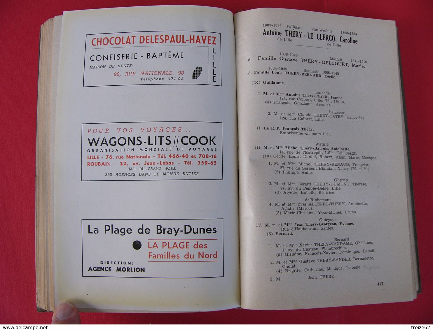 Généalogies des Familles de LILLE ARMENTIERES et environs 1953