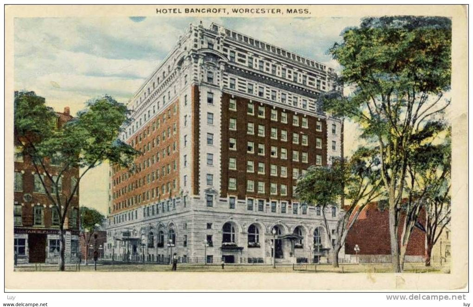 WORCESTER; MA - Hotel BANCROFT;  1910 - 20s, Advertise Postcard - Worcester