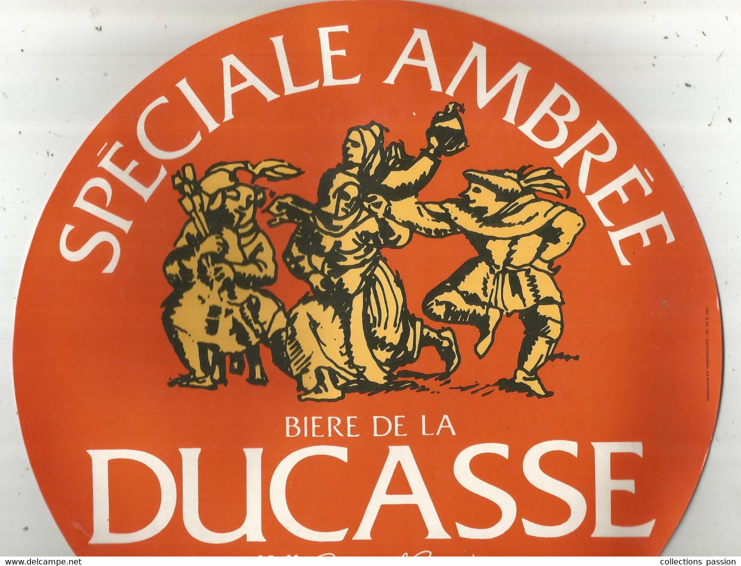 Plaque Carton,publicité , Bière De La DUCASSE , Spéciale Ambrée, Diamètre : 245 Mm, Frais Fr 3.35 E - Plaques En Carton