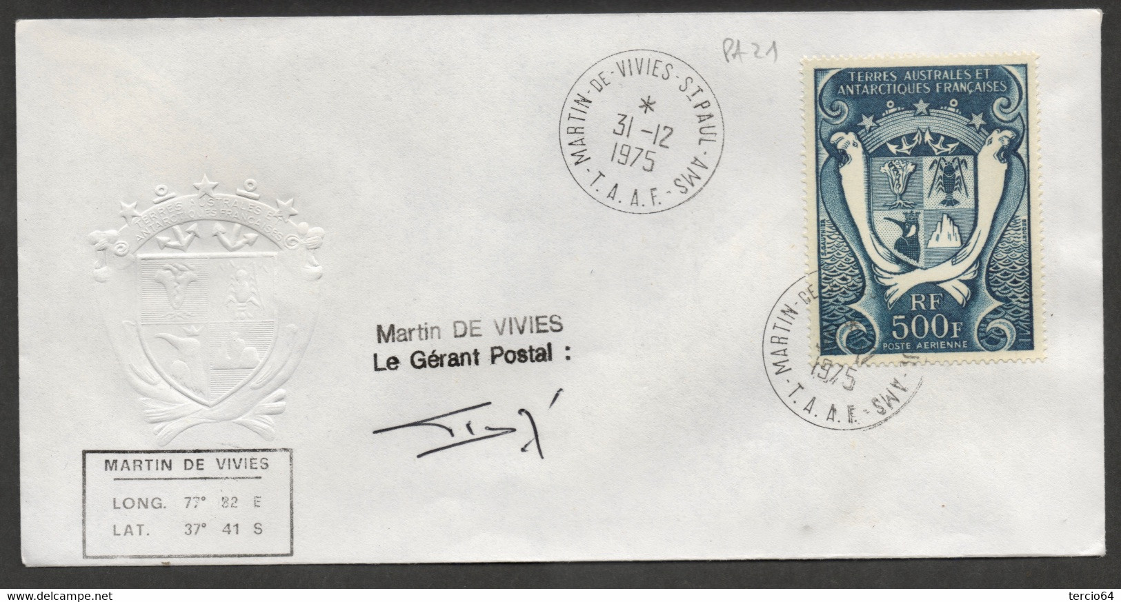 LOT  Vrac TAAF PLUS DE 30 Timbres Seuls Sur Lettre De Martin De Viviès Cf Scans TTB - Autres & Non Classés