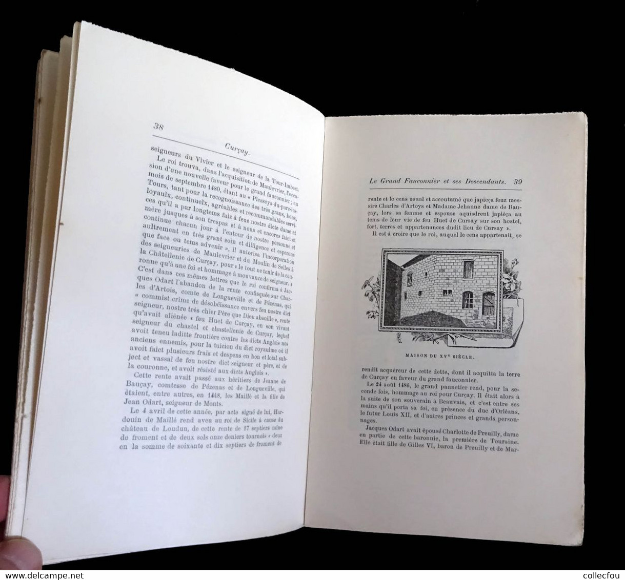 Livre sur CURÇAY-sur-DIVE (Vienne) par le Comte de RILLY, imprimé à seulement 100 exemplaires en 1898