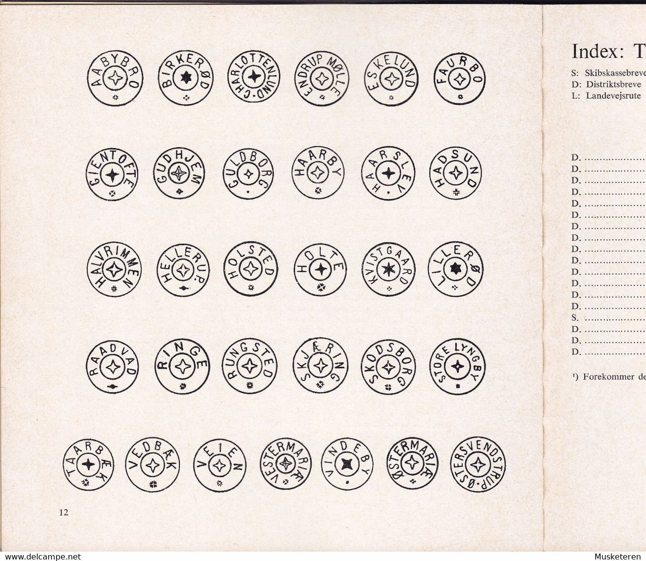 Denmark KE Special Katalog Stjernestempler & Esrumtype Stempler 1973/74 (5 Scans) - Andere & Zonder Classificatie