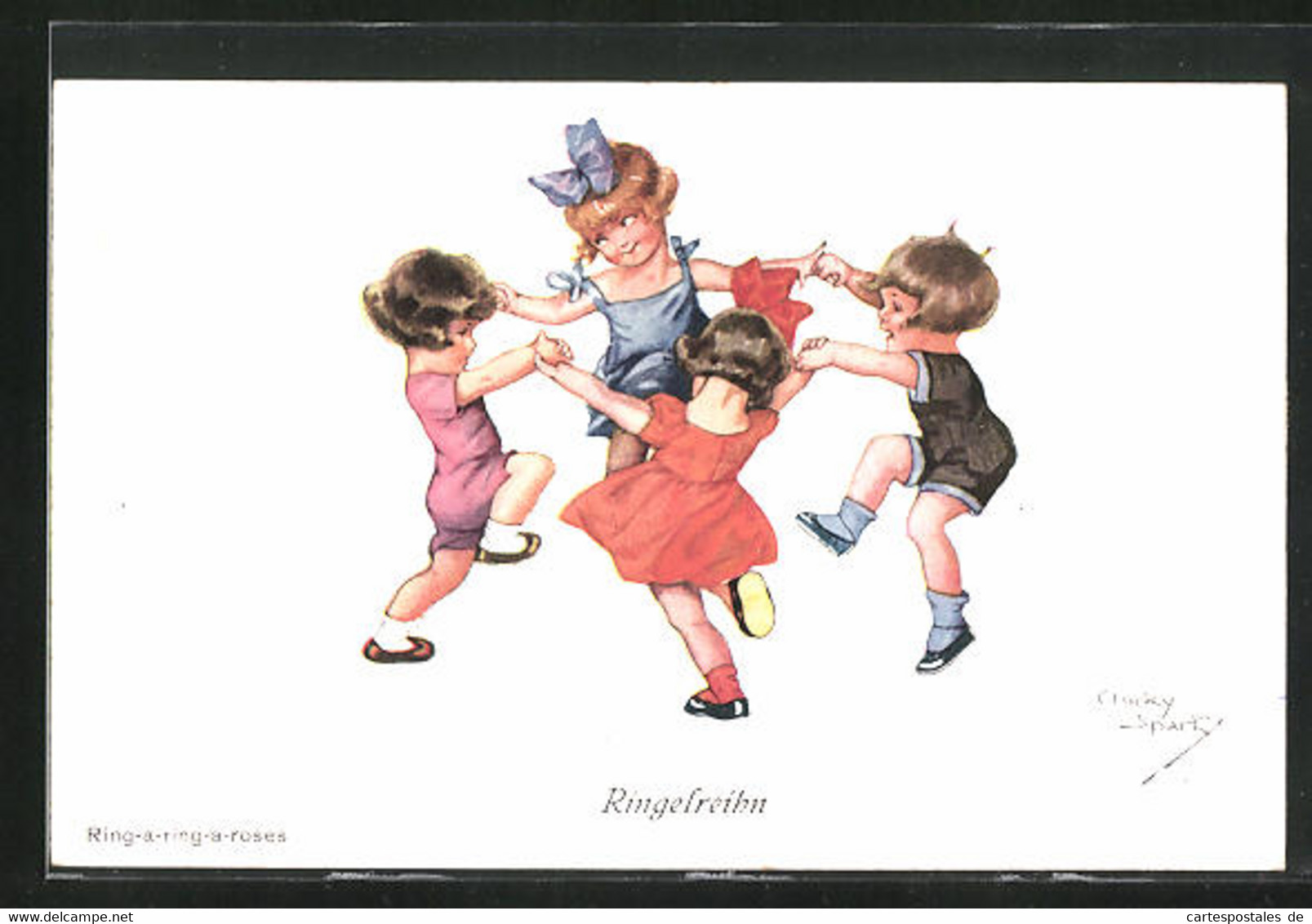 Künstler-AK Chicky Spark: Kinder Tanzen Ringelreihn - Spark, Chicky