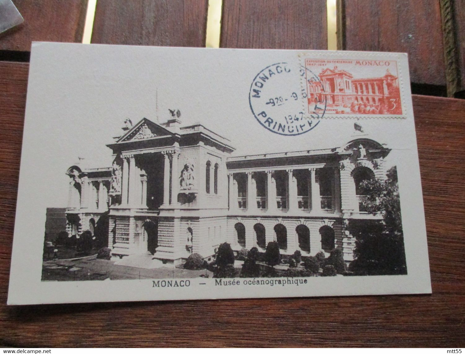 1947 Monaco Musee Oceanographique 3 F Cm Carte Maximum - Cartas Máxima