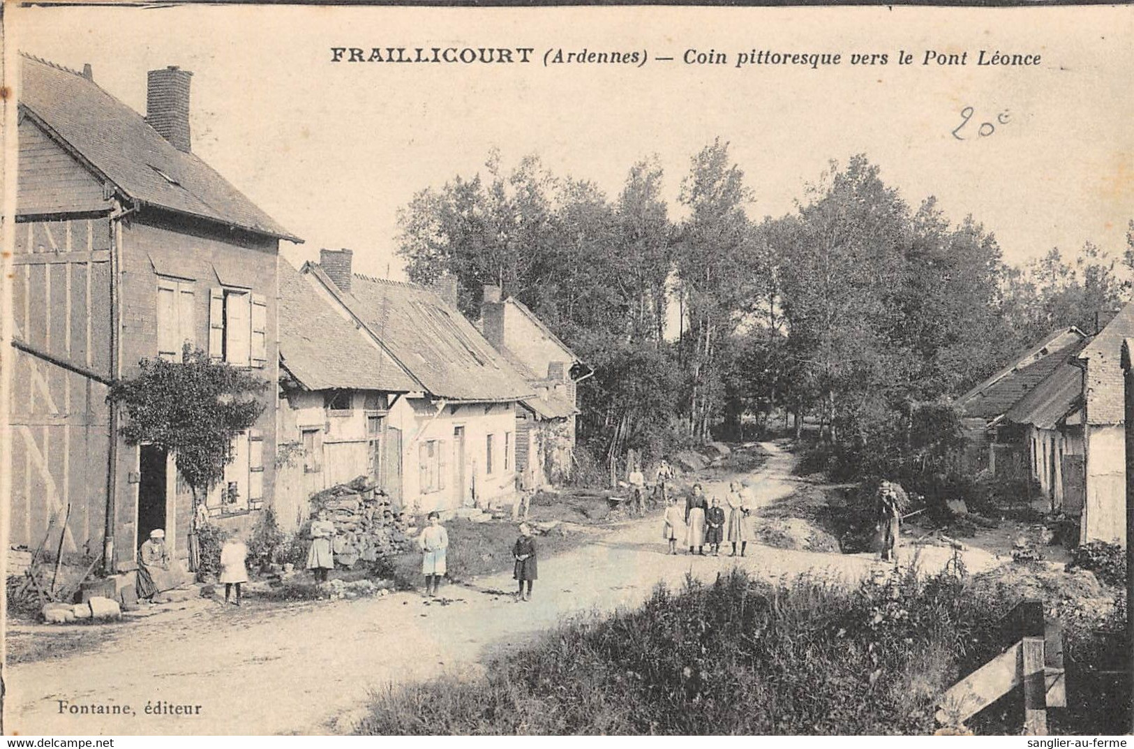 CPA 08 FRAILLICOURT COIN PITTORESQUE VERS LE PONT LEONCE - Andere & Zonder Classificatie