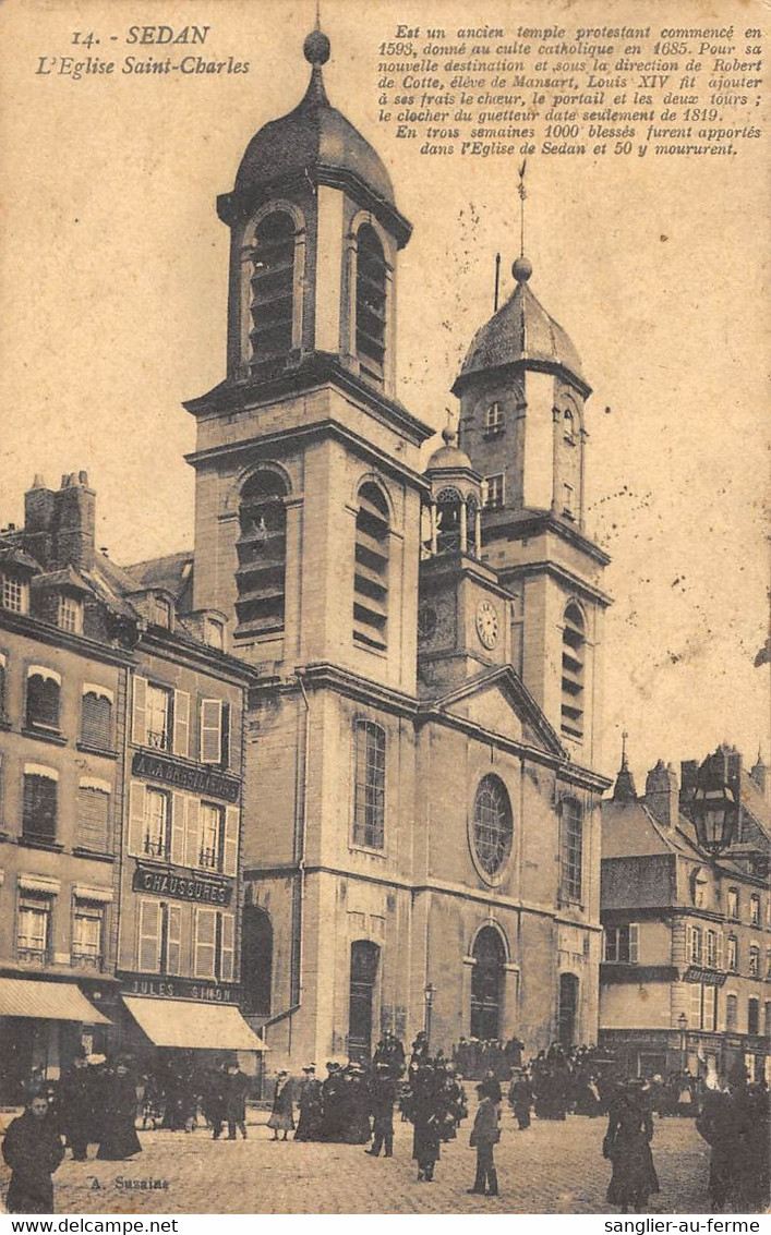 CPA 08 SEDAN EGLISE SAINT CHARLES - Sedan