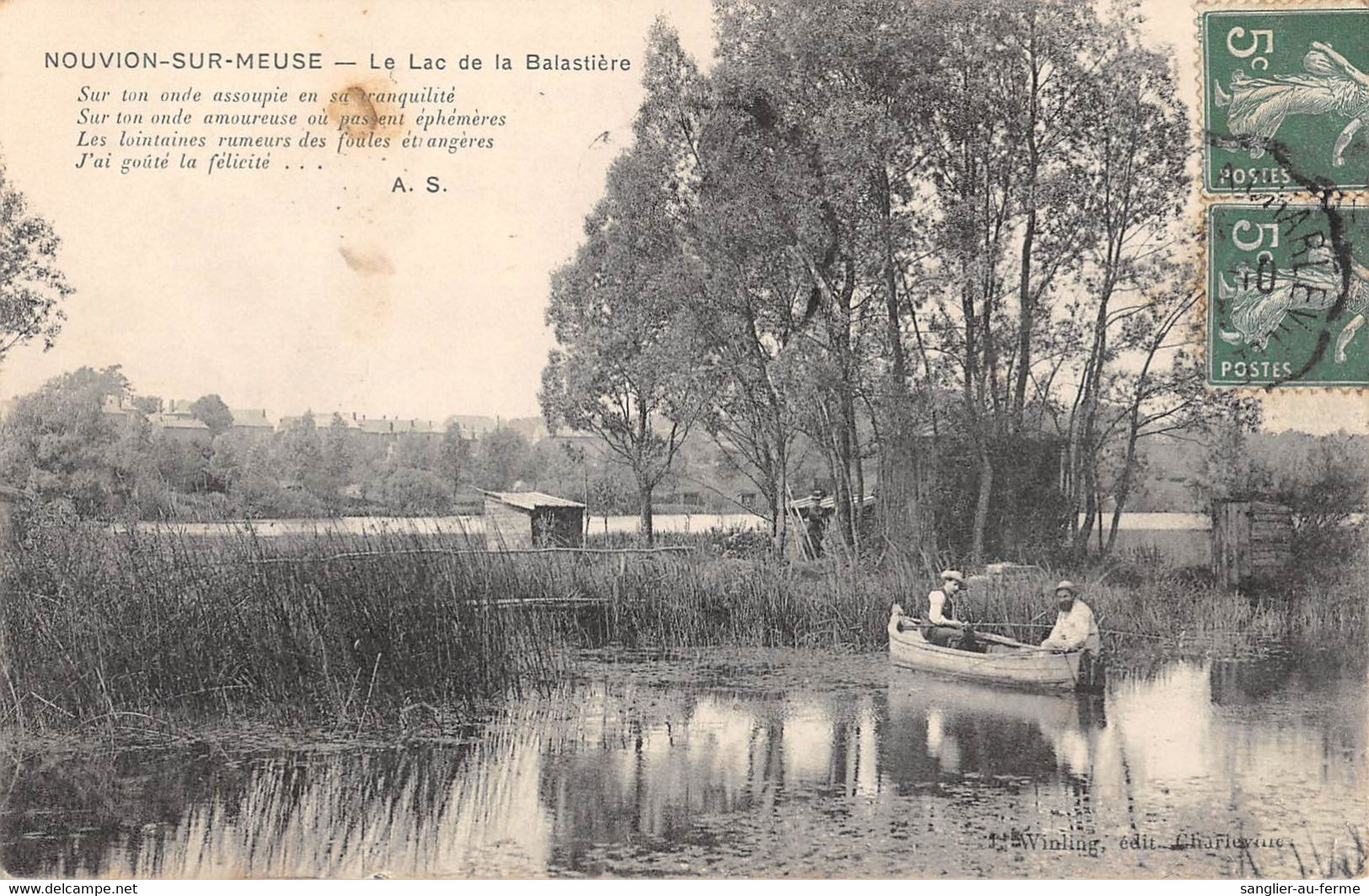 CPA 08 NOUVION SUR MEUSE LAC DE LA BALLASTIERE (cliché Pas Courant - Autres & Non Classés