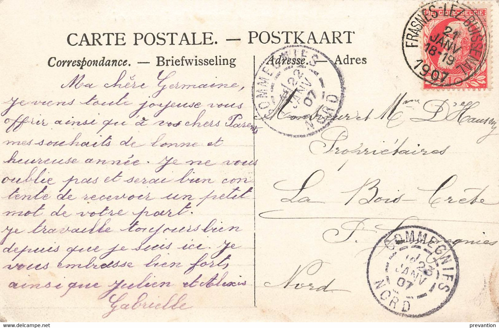 FRASNES-lez-BUISSENAL - Le Couvent Des Dames De La Sainte Union - Carte Circulé En 1907 - Frasnes-lez-Anvaing