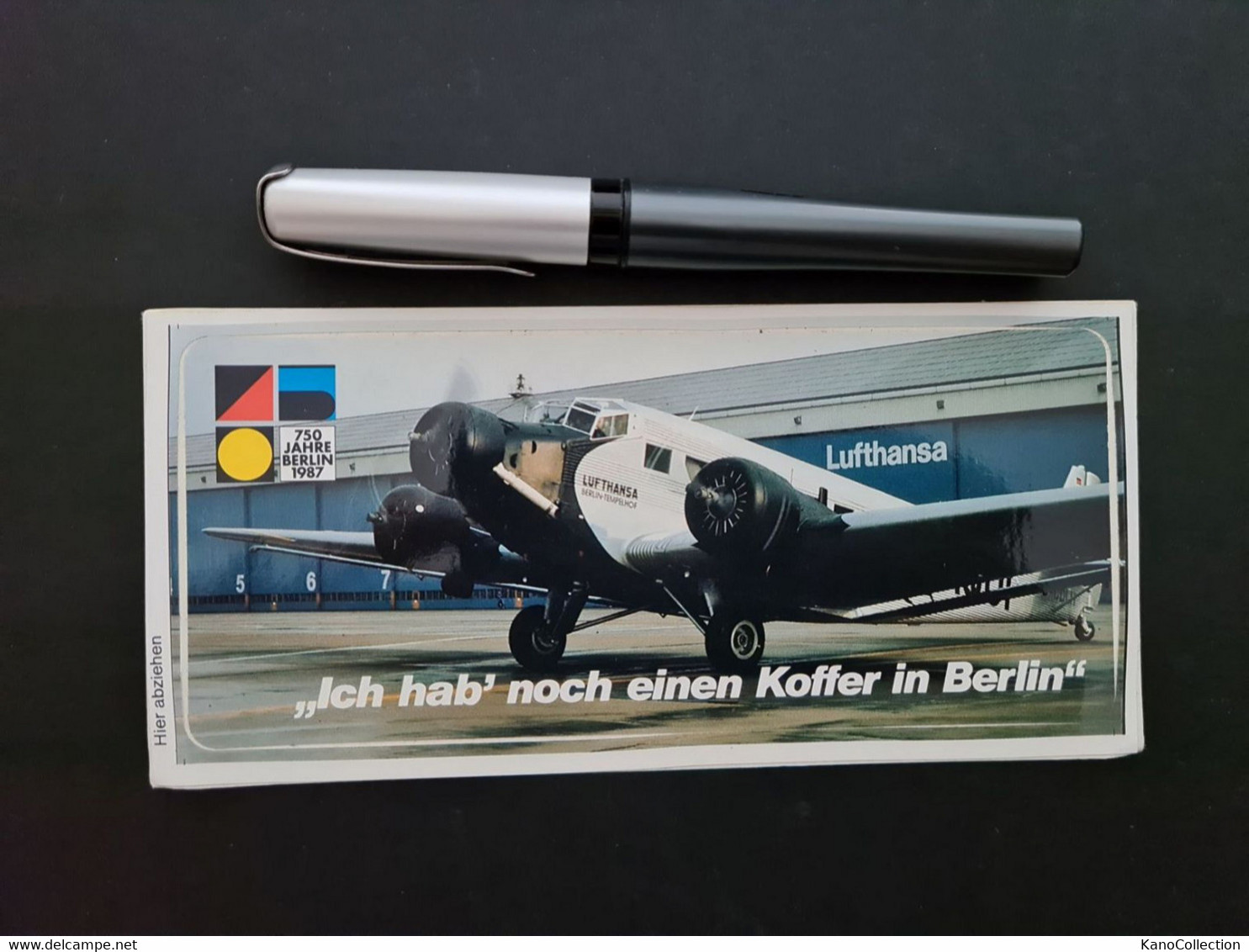 Aufkleber Tante Ju, Flughafen Berlin Tegel, 750 Jahre Berlin, 1987 - Stickers