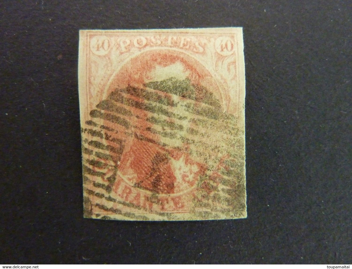 BELGIQUE, Année 1851, YT N° 8a Oblitéré (cote 115 EUR) - 1851-1857 Medaglioni (6/8)