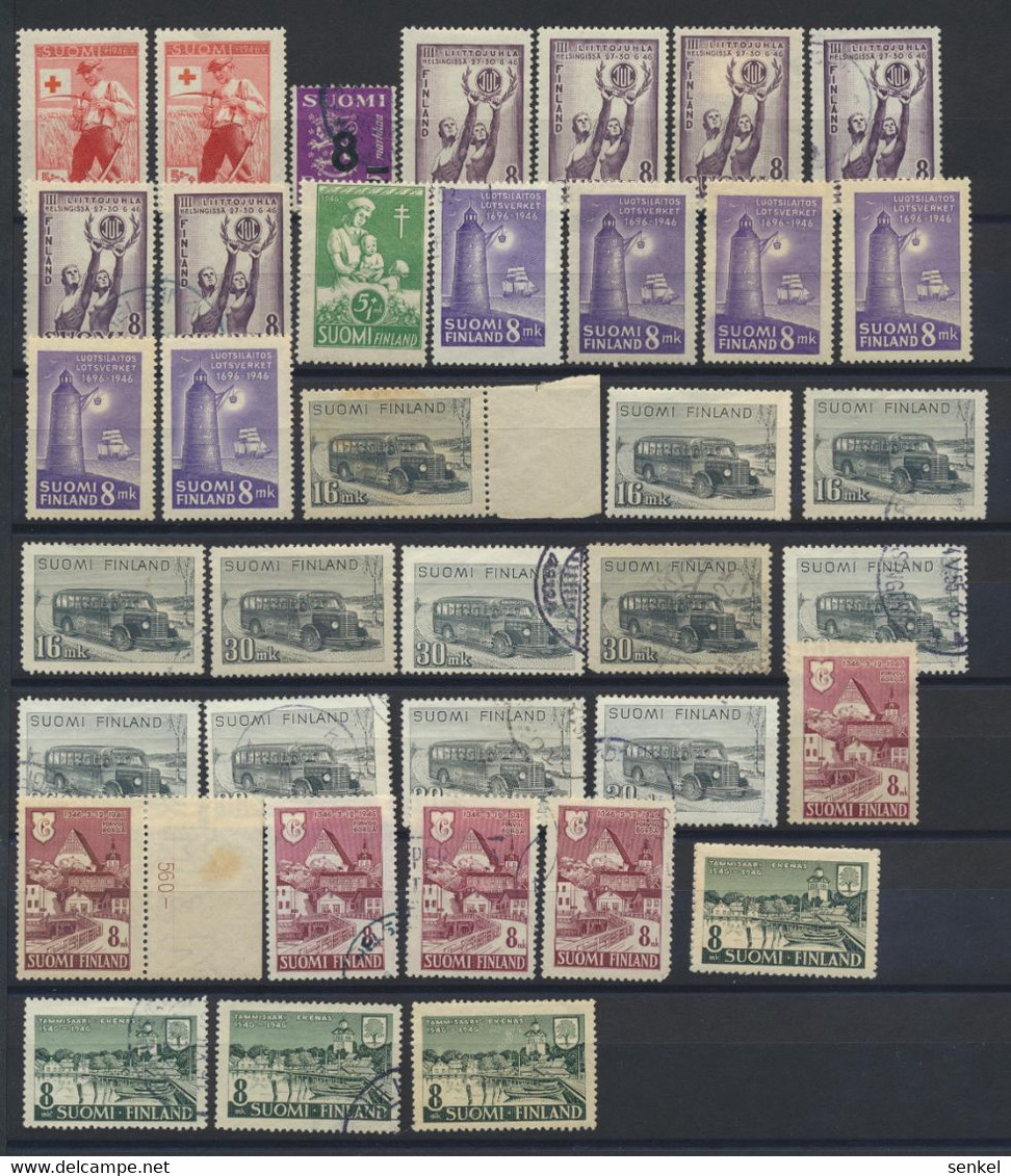 5066 Finland Mint And Used 1946 Incomplete Year Set - Otros & Sin Clasificación