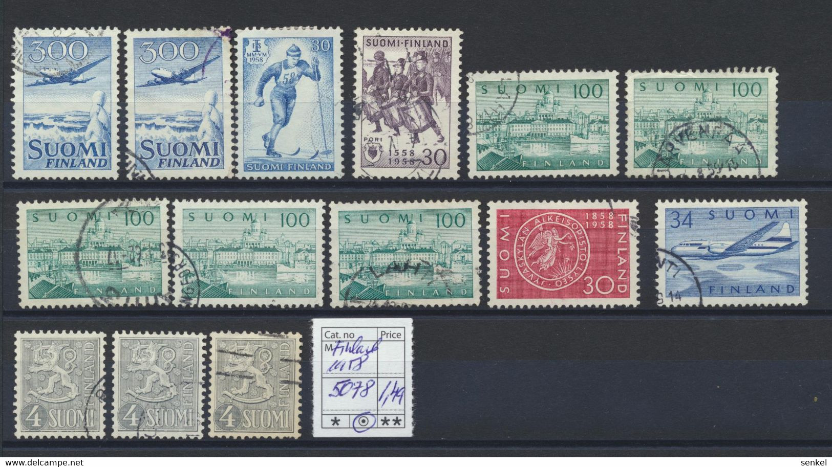 5078 Finland  Used 1958 Incomplete Year Set - Sonstige & Ohne Zuordnung