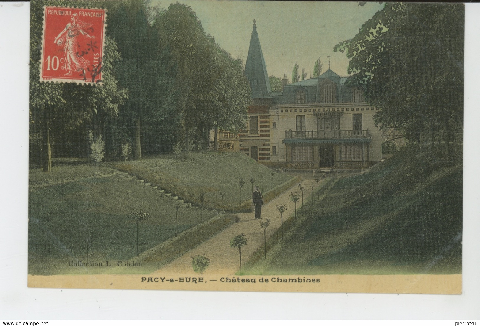 PACY SUR EURE - Château De CHAMBINES (belle Carte Toilée ) - Pacy-sur-Eure